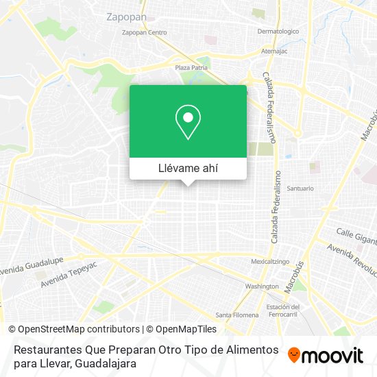 Mapa de Restaurantes Que Preparan Otro Tipo de Alimentos para Llevar