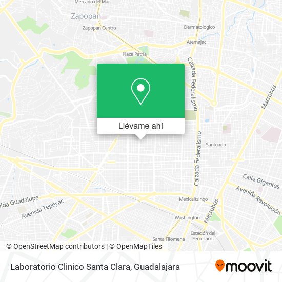 Mapa de Laboratorio Clinico Santa Clara