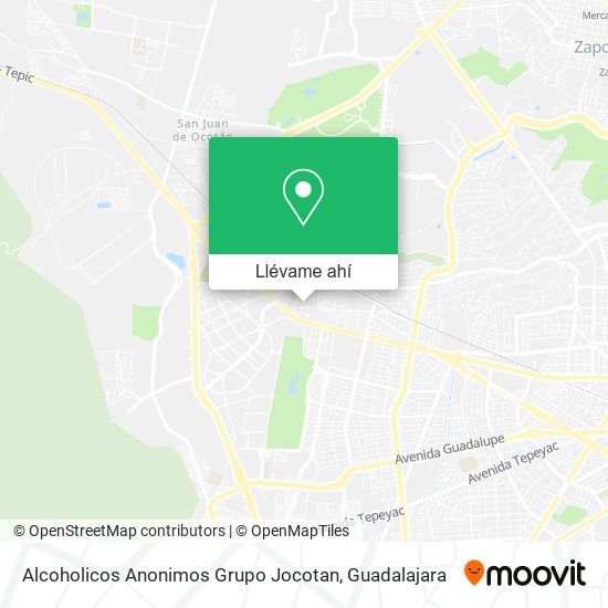 Mapa de Alcoholicos Anonimos Grupo Jocotan