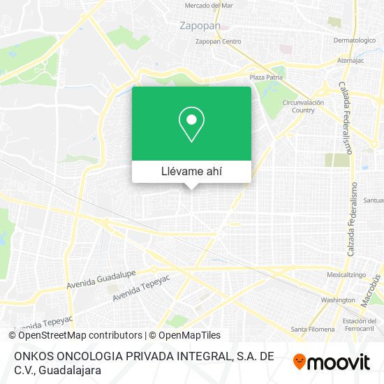 Mapa de ONKOS ONCOLOGIA PRIVADA INTEGRAL, S.A. DE C.V.