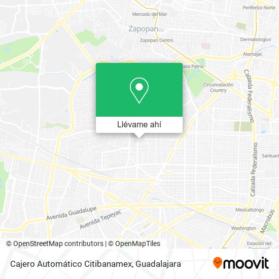 Mapa de Cajero Automático Citibanamex