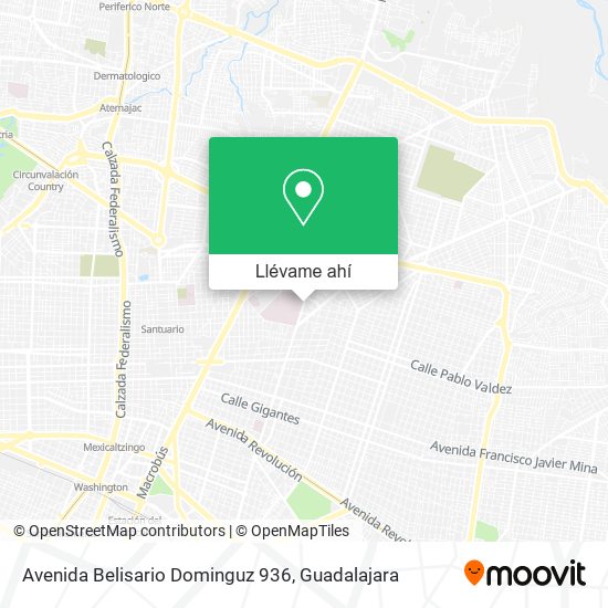 Mapa de Avenida Belisario Dominguz 936