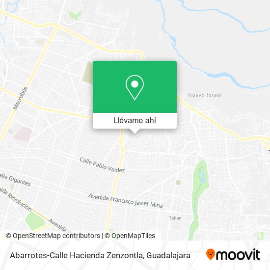 Mapa de Abarrotes-Calle Hacienda Zenzontla