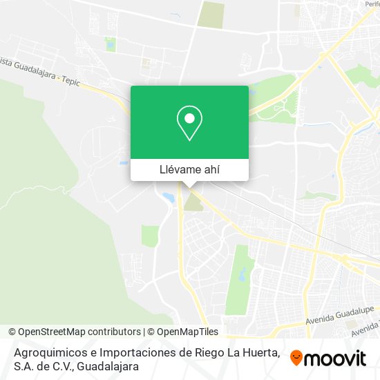 Mapa de Agroquimicos e Importaciones de Riego La Huerta, S.A. de C.V.