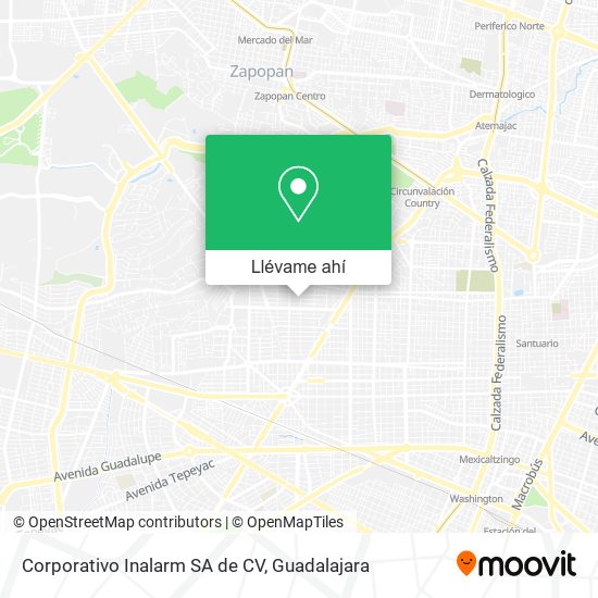 Mapa de Corporativo Inalarm SA de CV