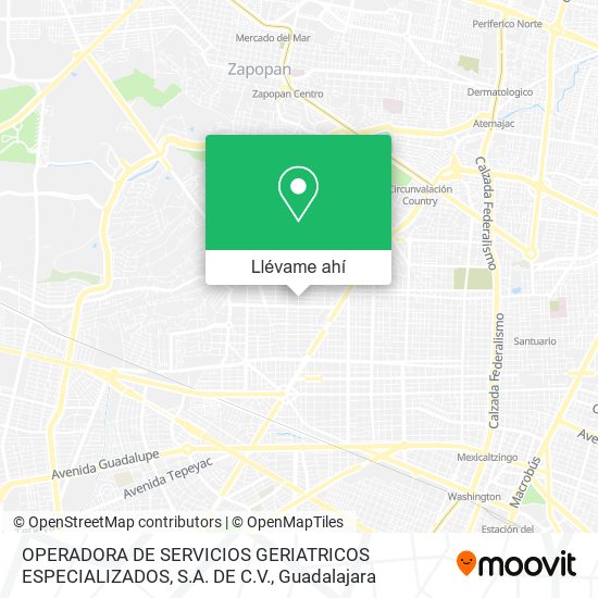 Mapa de OPERADORA DE SERVICIOS GERIATRICOS ESPECIALIZADOS, S.A. DE C.V.