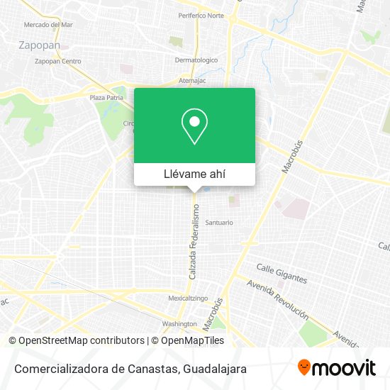 Mapa de Comercializadora de Canastas