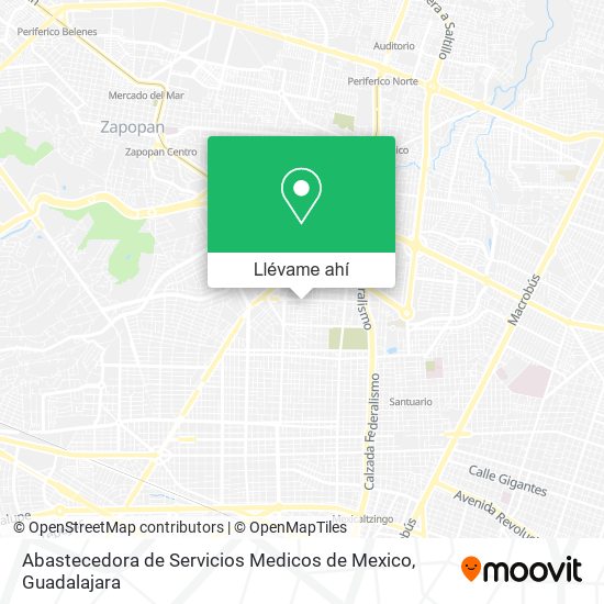Mapa de Abastecedora de Servicios Medicos de Mexico