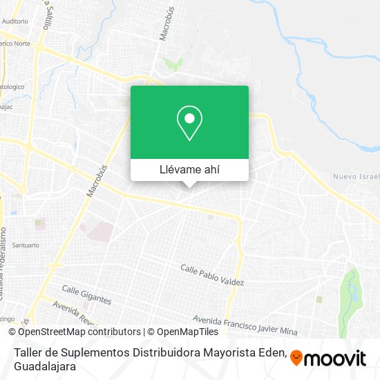 Mapa de Taller de Suplementos Distribuidora Mayorista Eden