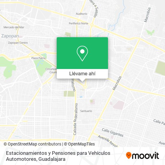 Mapa de Estacionamientos y Pensiones para Vehículos Automotores