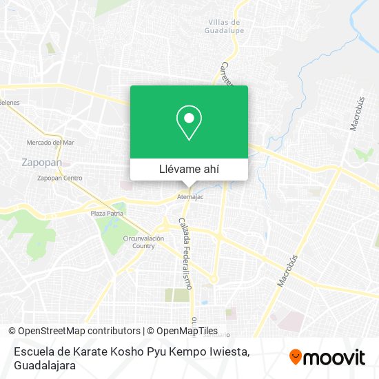 Mapa de Escuela de Karate Kosho Pyu Kempo Iwiesta