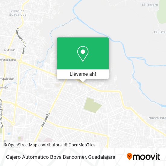 Mapa de Cajero Automático Bbva Bancomer