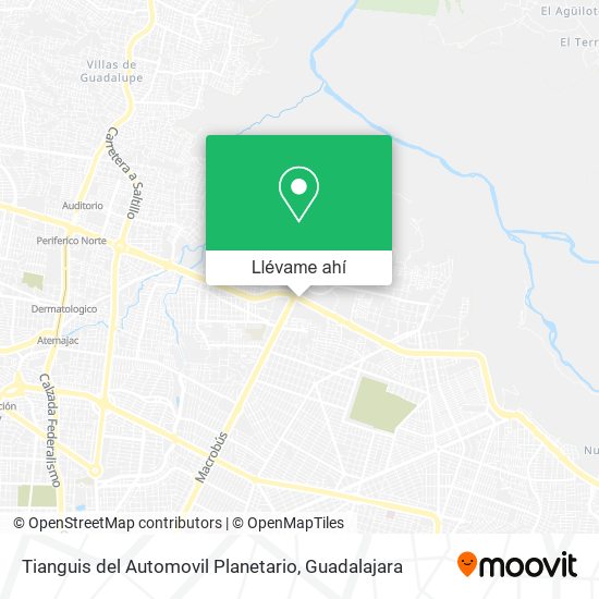 Mapa de Tianguis del Automovil Planetario