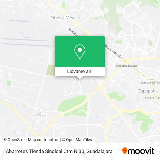 Mapa de Abarrotes Tienda Sindical Ctm N.30