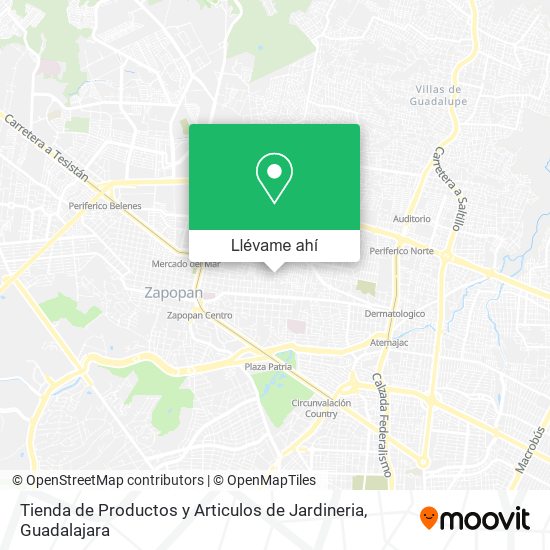 Mapa de Tienda de Productos y Articulos de Jardineria