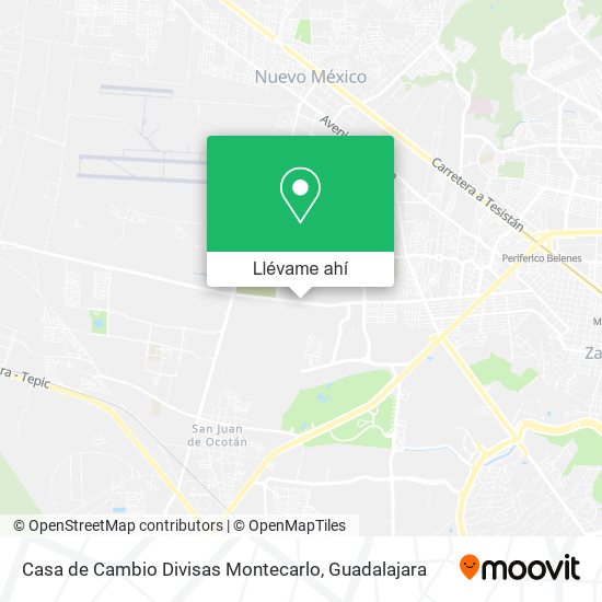 Mapa de Casa de Cambio Divisas Montecarlo