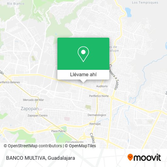 Mapa de BANCO MULTIVA