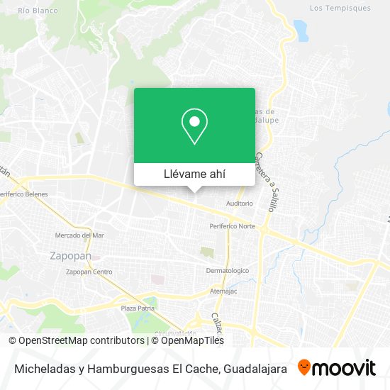 Mapa de Micheladas y Hamburguesas El Cache