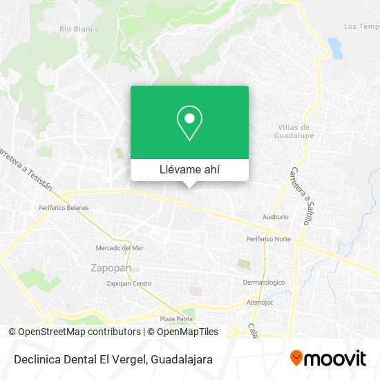 Mapa de Declinica Dental El Vergel