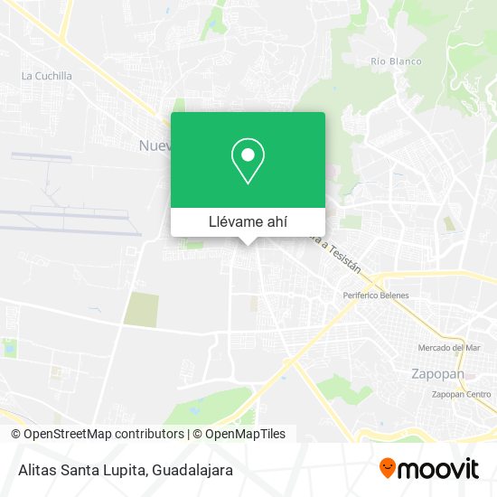 Mapa de Alitas Santa Lupita