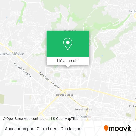 Mapa de Accesorios para Carro Loera