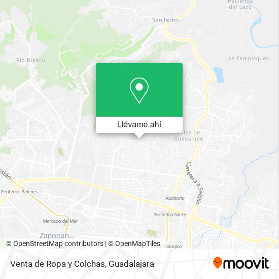 Mapa de Venta de Ropa y Colchas