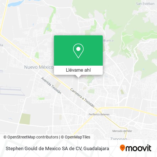 Mapa de Stephen Gould de Mexico SA de CV