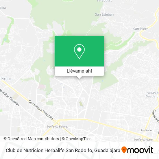 Mapa de Club de Nutricion Herbalife San Rodolfo