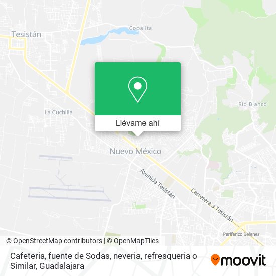 Mapa de Cafeteria, fuente de Sodas, neveria, refresqueria o Similar