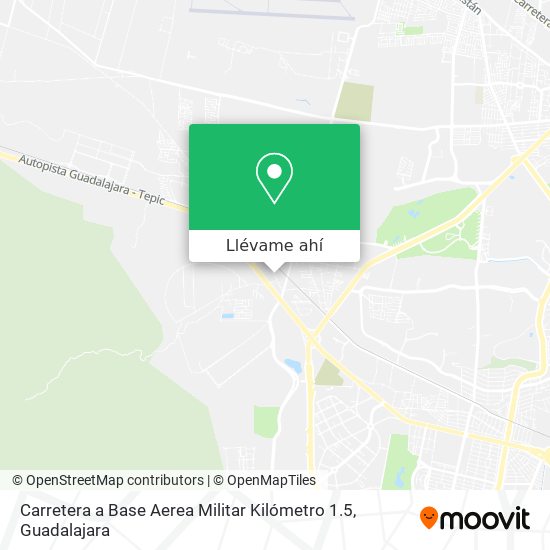 Mapa de Carretera a Base Aerea Militar Kilómetro 1.5