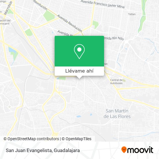 Mapa de San Juan Evangelista