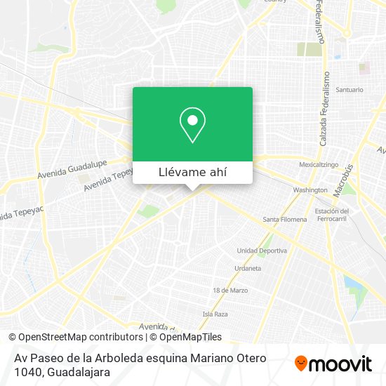 Mapa de Av Paseo de la Arboleda esquina Mariano Otero 1040