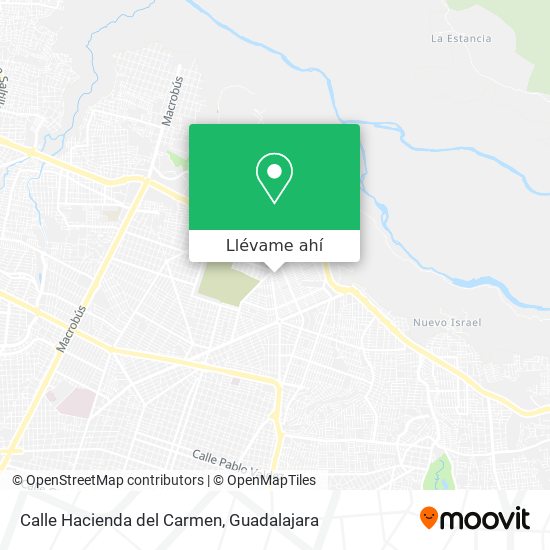 Mapa de Calle Hacienda del Carmen