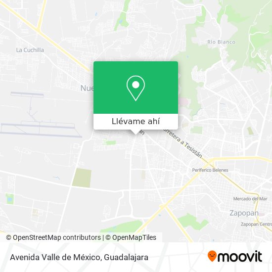 Mapa de Avenida Valle de México