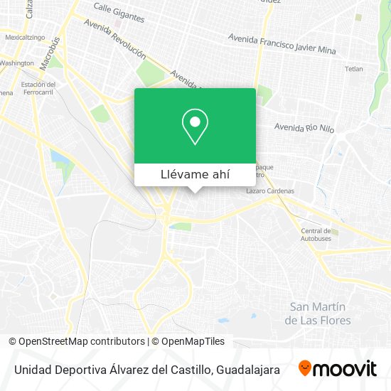 Mapa de Unidad Deportiva Álvarez del Castillo