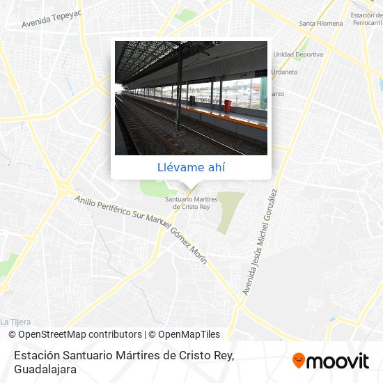 Mapa de Estación Santuario Mártires de Cristo Rey