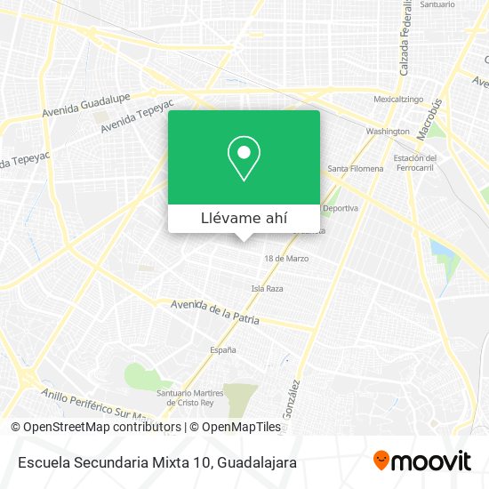 Mapa de Escuela Secundaria Mixta 10