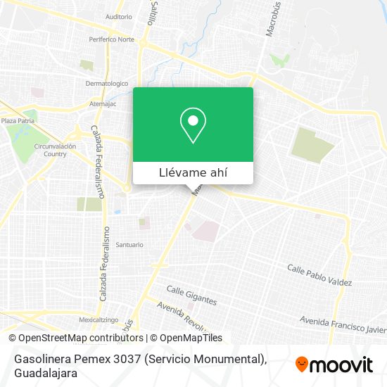 Mapa de Gasolinera Pemex 3037 (Servicio Monumental)