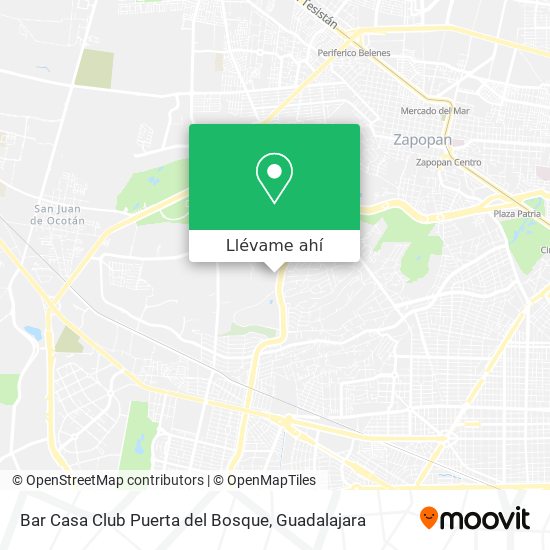 Mapa de Bar Casa Club Puerta del Bosque