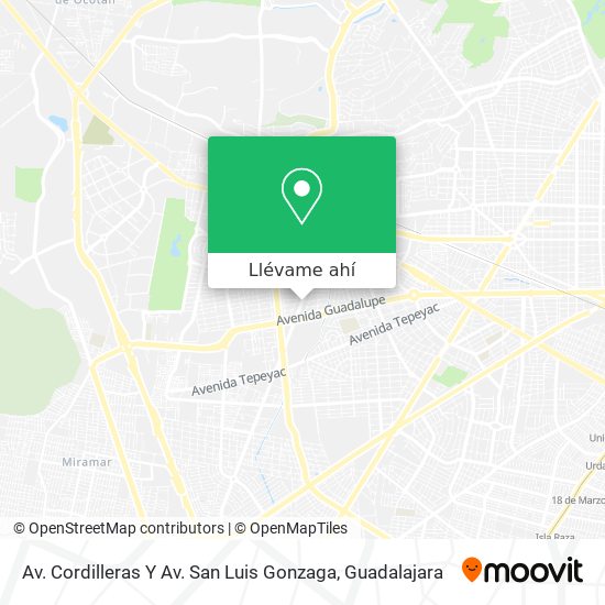 Mapa de Av. Cordilleras Y Av. San Luis Gonzaga