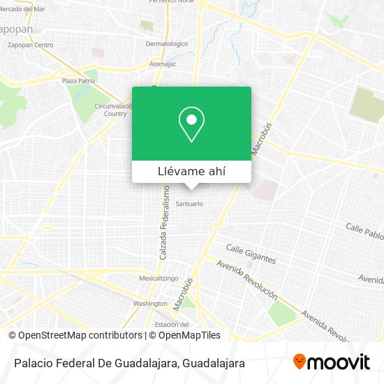 Mapa de Palacio Federal De Guadalajara