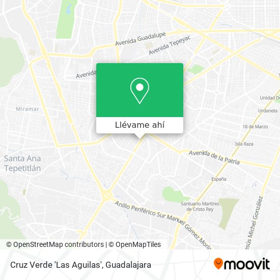 Cómo llegar a Cruz Verde 'Las Aguilas' en Guadalajara en Autobús o Tren?