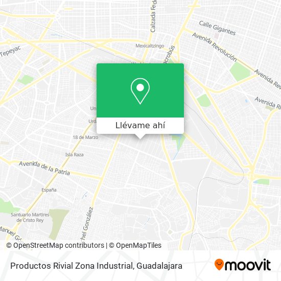 Mapa de Productos Rivial Zona Industrial