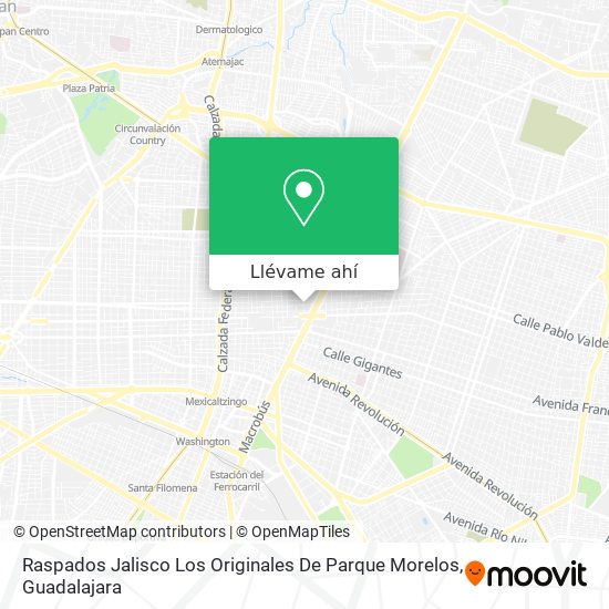 Mapa de Raspados Jalisco Los Originales De Parque Morelos