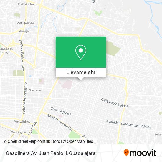 Mapa de Gasolinera Av. Juan Pablo ll