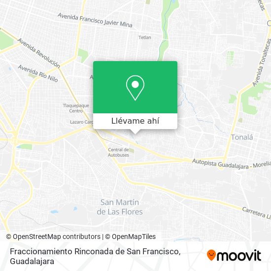 Mapa de Fraccionamiento Rinconada de San Francisco