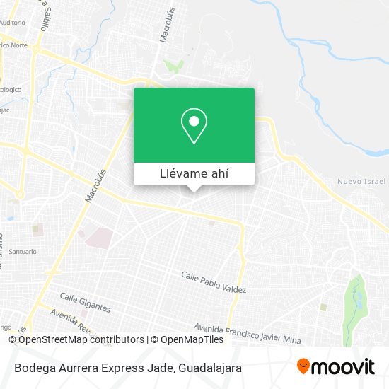 Mapa de Bodega Aurrera Express Jade