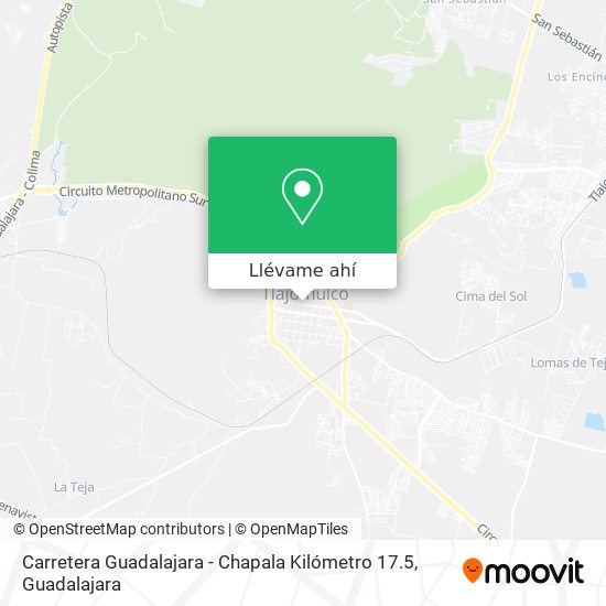 Mapa de Carretera Guadalajara - Chapala Kilómetro 17.5