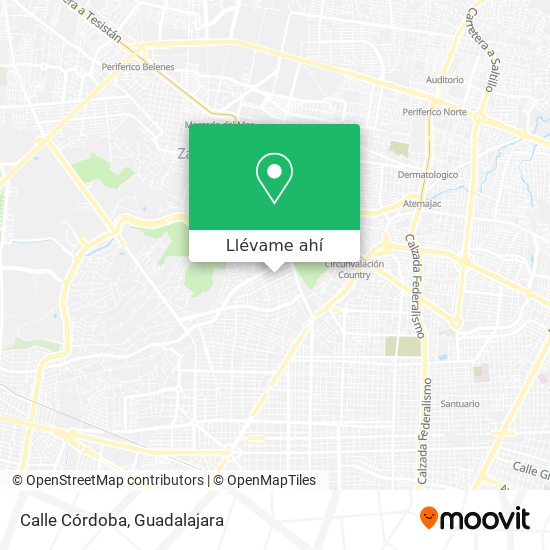 Mapa de Calle Córdoba