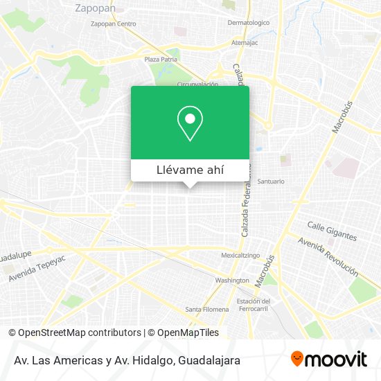 Mapa de Av. Las Americas y Av. Hidalgo